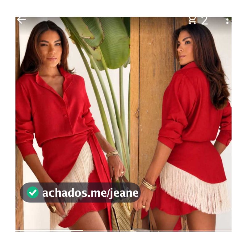 Vestido Chemise Feminino Saída de Praia Festa e Ocasião com Lenço Franja