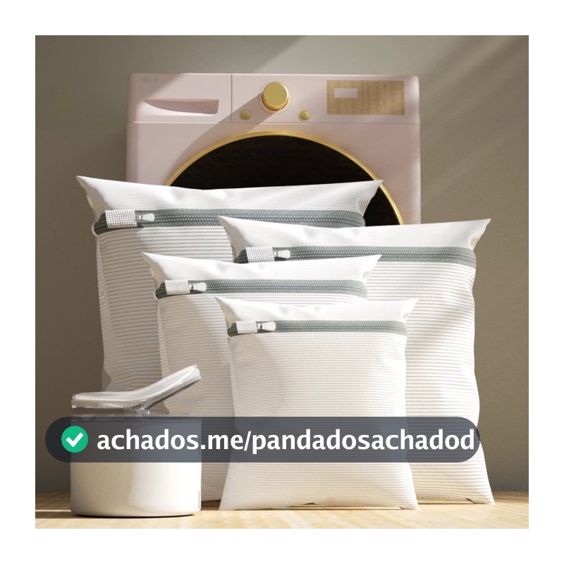 Kit 5 Saco Para Lavar Roupas Na Maquina  Protetor de Lingerie e Delicados