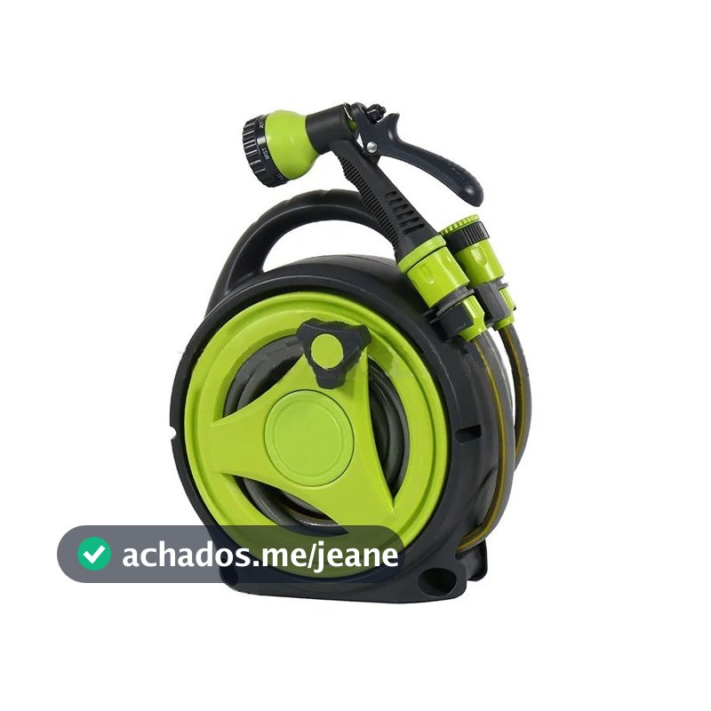 Mini Carretel Mangueira Portátil Irrigar Jardim Lavar Carro