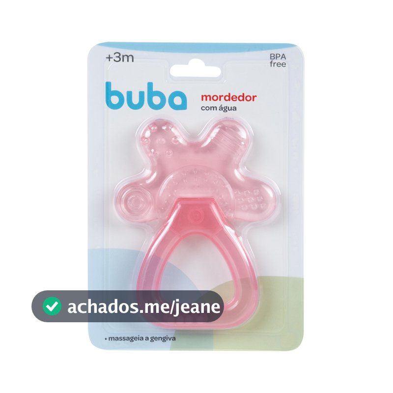 Mordedor Com Água e chocalho Rosa Buba