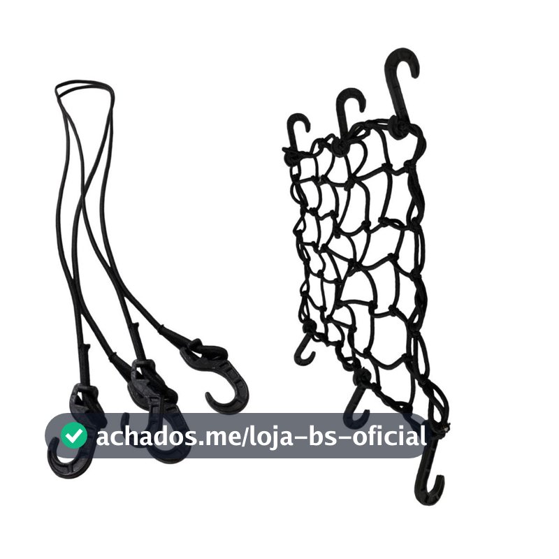 Rede Elástica Aranha Para Moto Estica Carga Bagageiro Reforçada Com Extensor