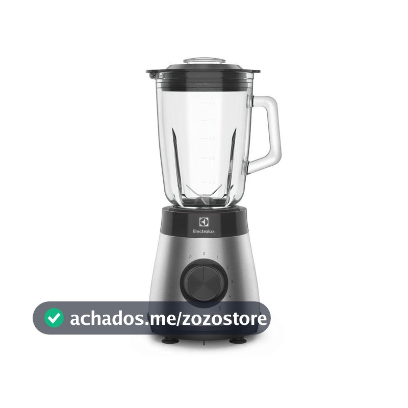 Liquidificador Electrolux 700w 1,5L Experience com Copo de Vidro e Tecnologia TruFlow™  Cor Inox Preto (EBS30)