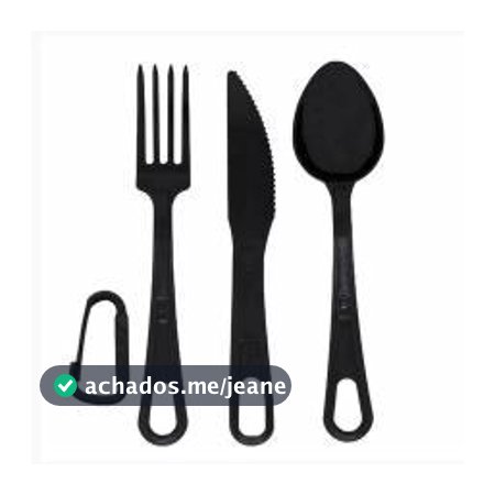 Kit Talher articulado De Campanha em Polímero Bélica Militar Faca Garfo Colher