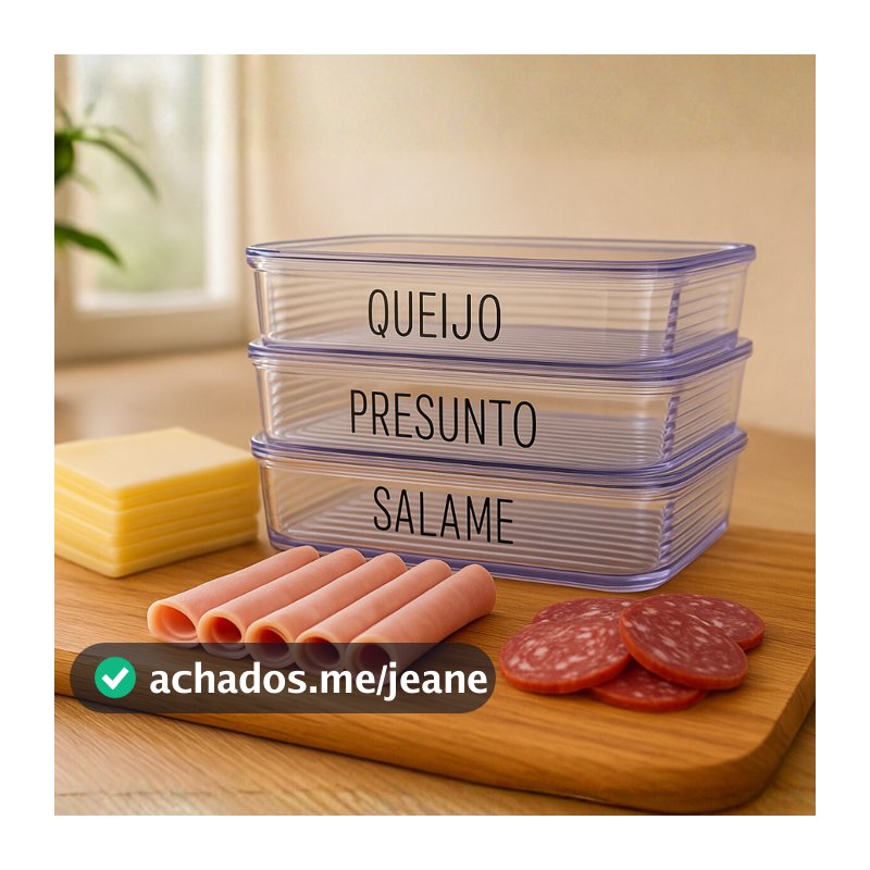 Porta Frios Hermético Duplo Triplo Unitário com Tampa Pote Mantimentos