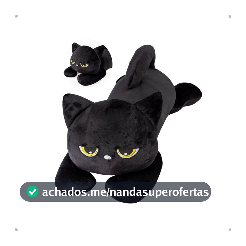 Xuxão Gato Fofinho Gigante 1m Super Macio Pelucia Satin Com Zíper