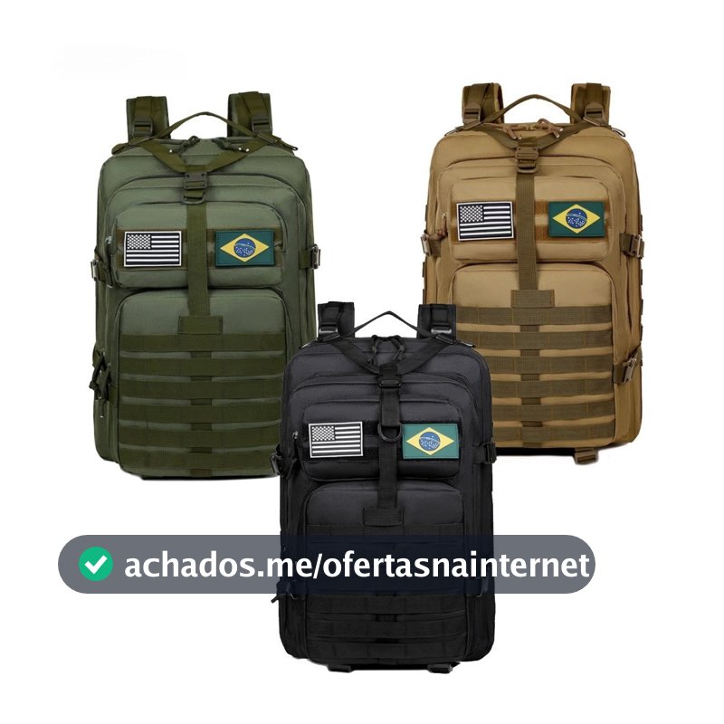 Mochila Tática Masculina 50L Grande / 30L Médio Reforçada Impermeável Grande Capacidade Camping, Viagem e Trilhas Outdoo