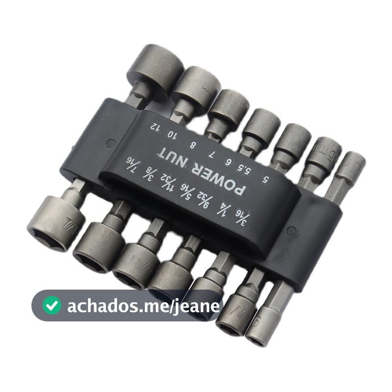 Kit de Jogo de Bits Soquete Canhão para Parafusadeira 5 A 13mm