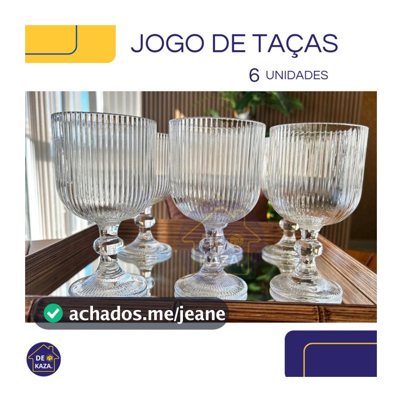 JOGO DE TAÇAS GRAFFIATO 370 ML COM 6 UNIDADES DE VIDRO TRANSPARENTE