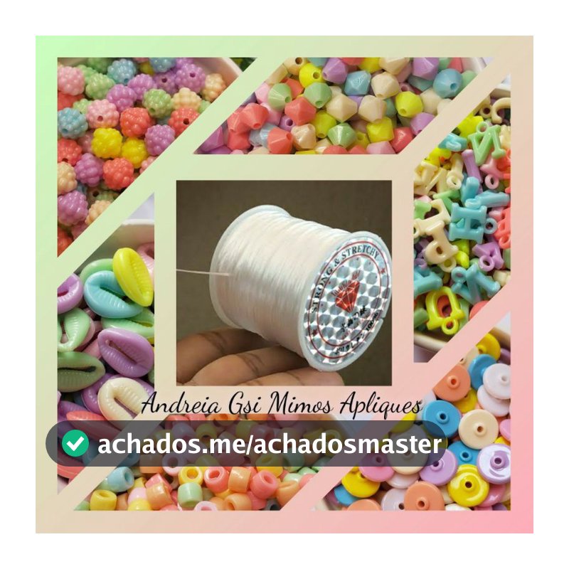 Kit Montagem Miçangas Infantil Sortidas +fio Látex Promoção