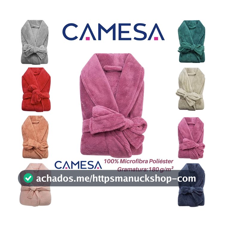 Roupão Plush Microfibra Adulto Extra Macio Unissex Várias Cores Tamanho Único