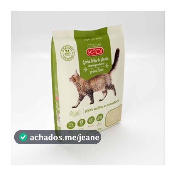 Areia Higiênica P/ Gatos Grãos Finos Kadi 4kg