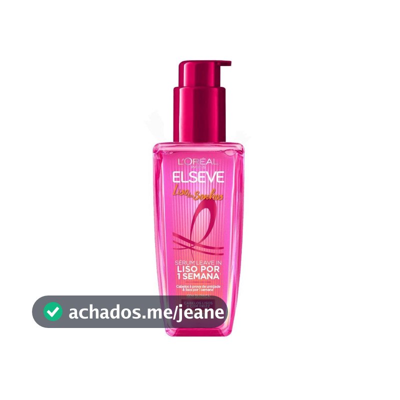 Sérum Elseve Liso Dos Sonhos AHA + Queratina Vegetal 100ml