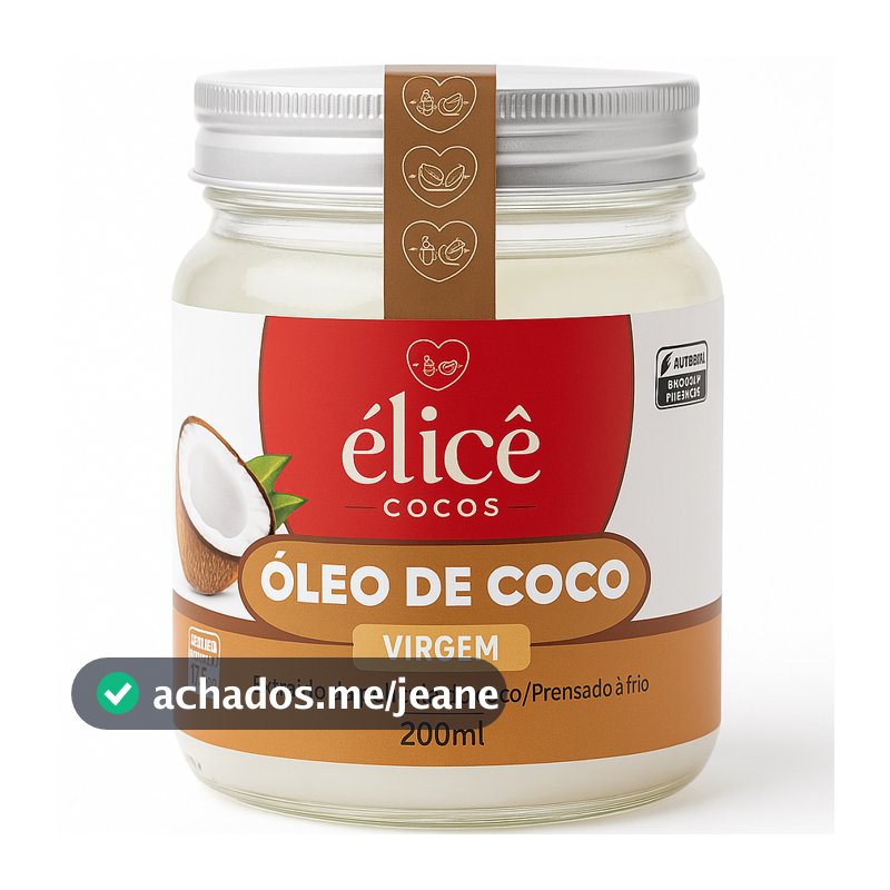 Óleo de Coco Virgem - 200ml - Élicê Coco