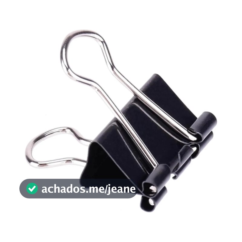 Kit Clips Borboleta Prendedor De Papel Binder 25mm e 51mm Preto