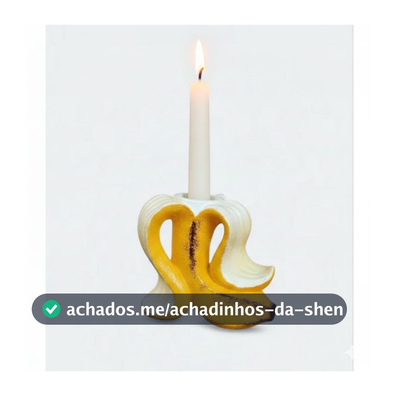 Suporte para vela palito/ castiçal /suporte criativo /cimento/ suporte de banana