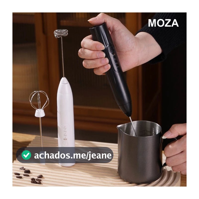 Mixer Elétrico de Mão Portátil 2 em 1, Ideal para Misturar Vitaminas, Café, Leite e Fazer Clarasanse