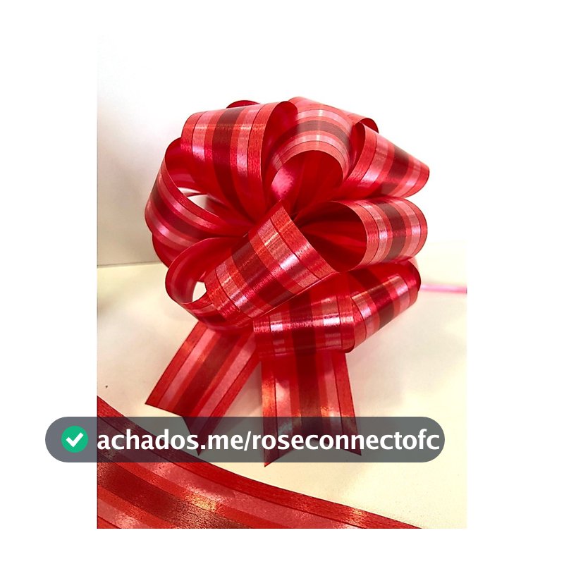 KIT 10 LAÇOS BOLA NATAL FITA MAXI ALBANO NOVA EVA VERMELHO 11CM+7 METROS DE FITA P/ DECORAR