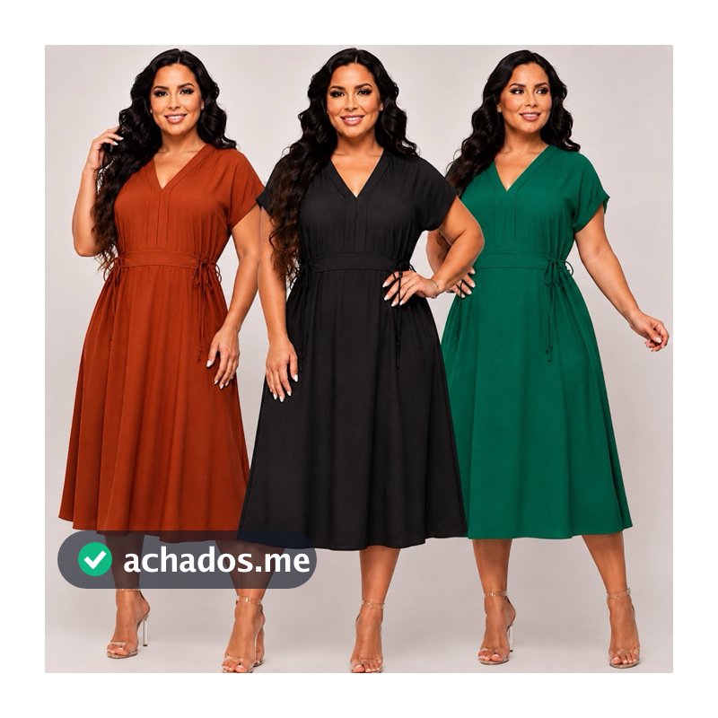 Vestido Midi Feminino Tecido Dunas Soltinho Leve Confortável Elegante Casual Verão Ajuste Lateral Fresco