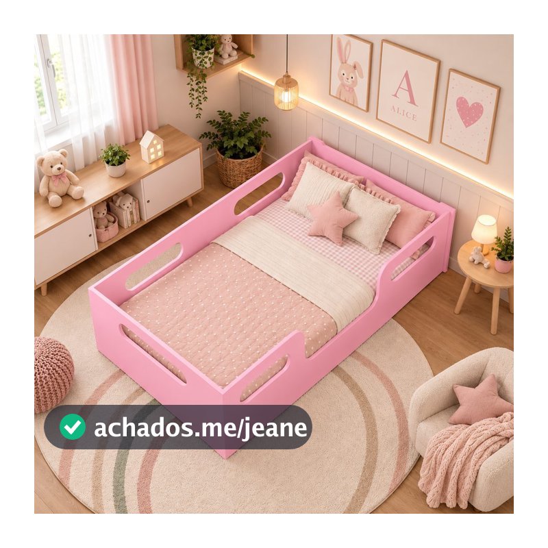 Cama Infantil Com Colchão Incluso Grade Segurança Branca