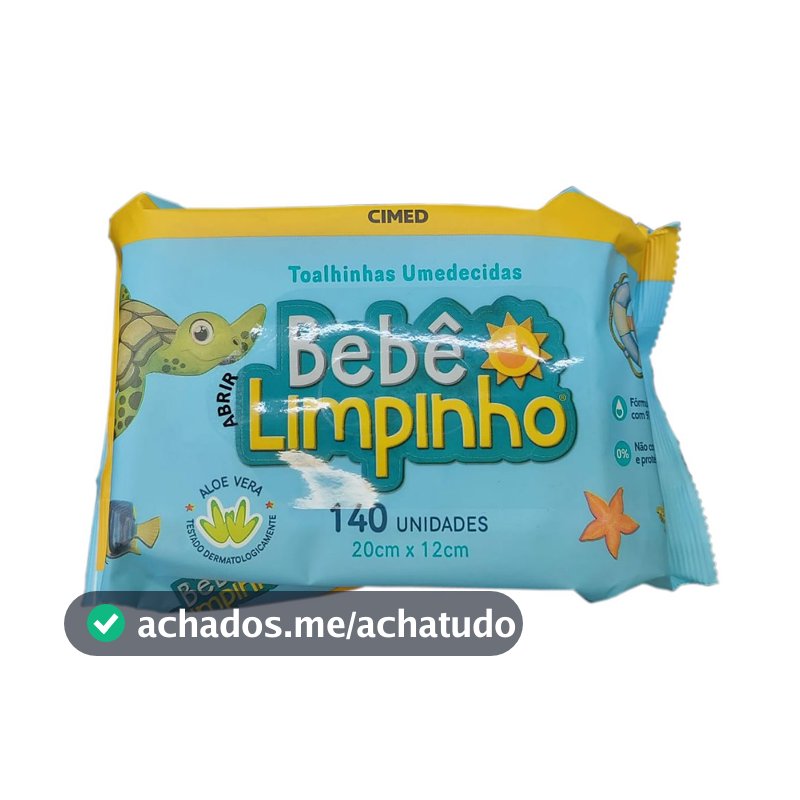 Toalha Umedecida Bebê Limpinho 140 unidades