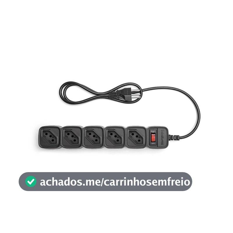 Filtro de Linha Intelbras 5 Tomadas EPE 205 BR Preto Bivolt