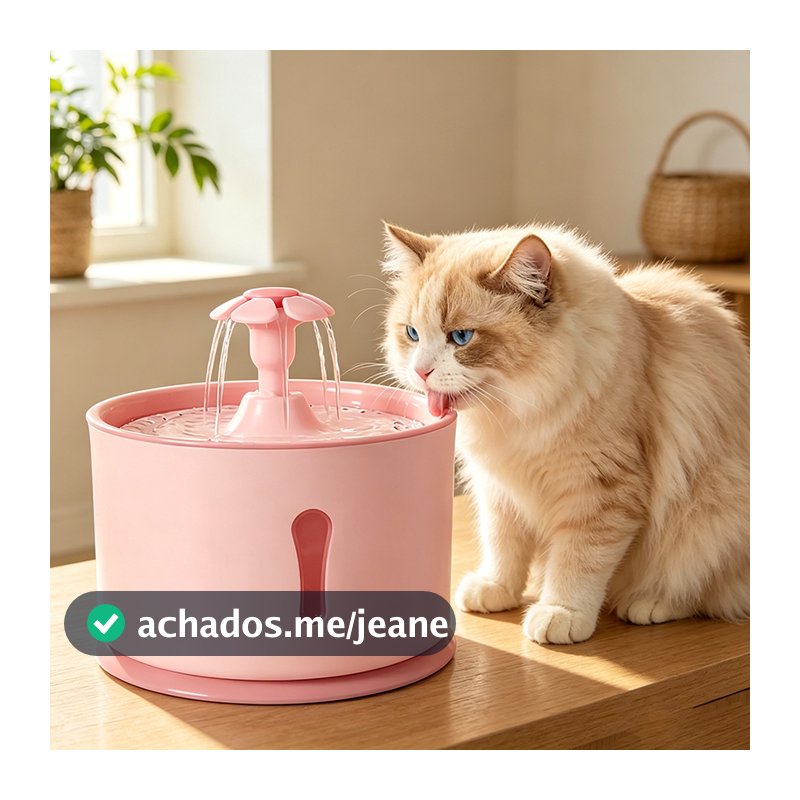 Bebedouro de Água Corrente 2L Automático Ideal para Gatos Cães e Outros Pets