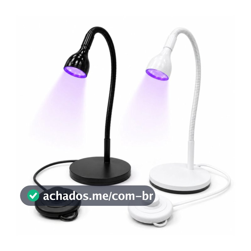 Cabine Lanterna Clip C/ Base E Pedal Seca Unhas De Gel