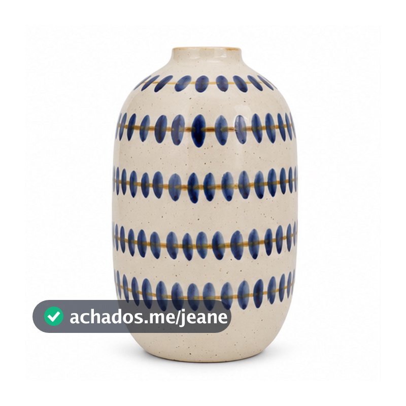 Vaso Decorativo Cerâmica Azul 19,5x31,5cm Tuut 32406