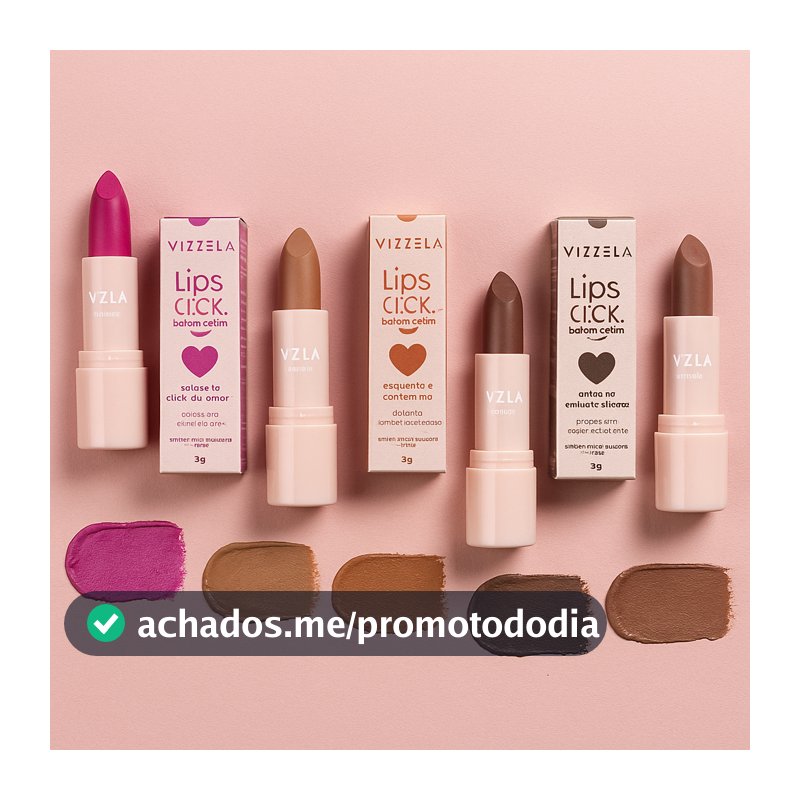 Batom Matte Lips Tick Vizzela Vegano 24 Horas Longa Duração Maquiagem Lábios