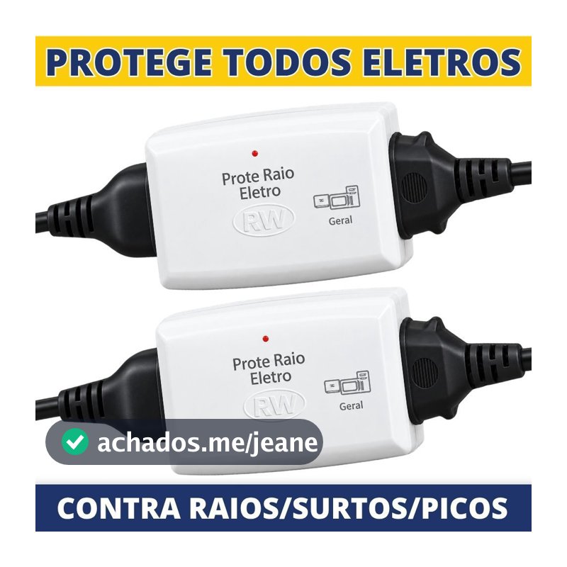 Protetor Contra Raios Surtos Picos 110V ou 220V Eletrodomésticos TV Geladeira Micro-ondas