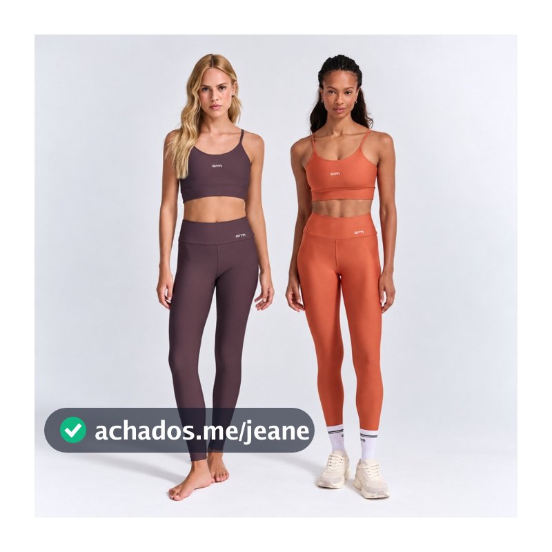 Kit 2 Conjuntos Fitness Feminino Legging e top Tanino + Terracota