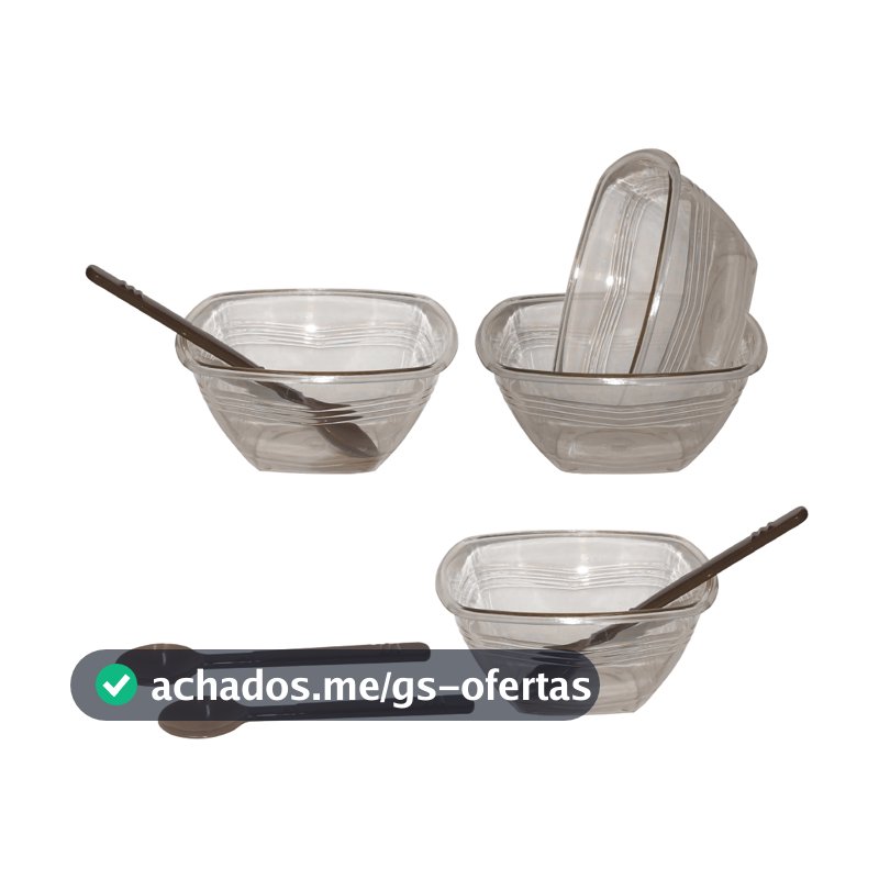 Jogo De Potes Tigelas De Sobremesa Pequenas 12 Pecas Com Colheres Para Servir Em Varias Cores Plastico - Delta Util