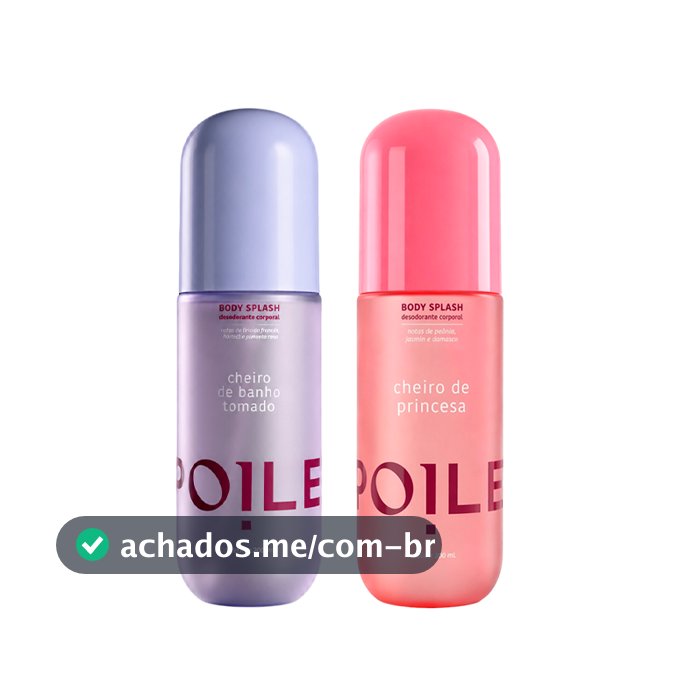 Kit 2 Body Splashes Femininos Princesa Banho Tomado Perfume Corporal 200ml Spoiler