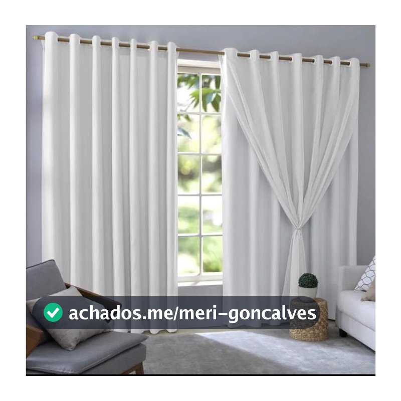 Cortina de Voal Blackout 100% Corta Luz 2,80m x 2,70m Cores Variadas