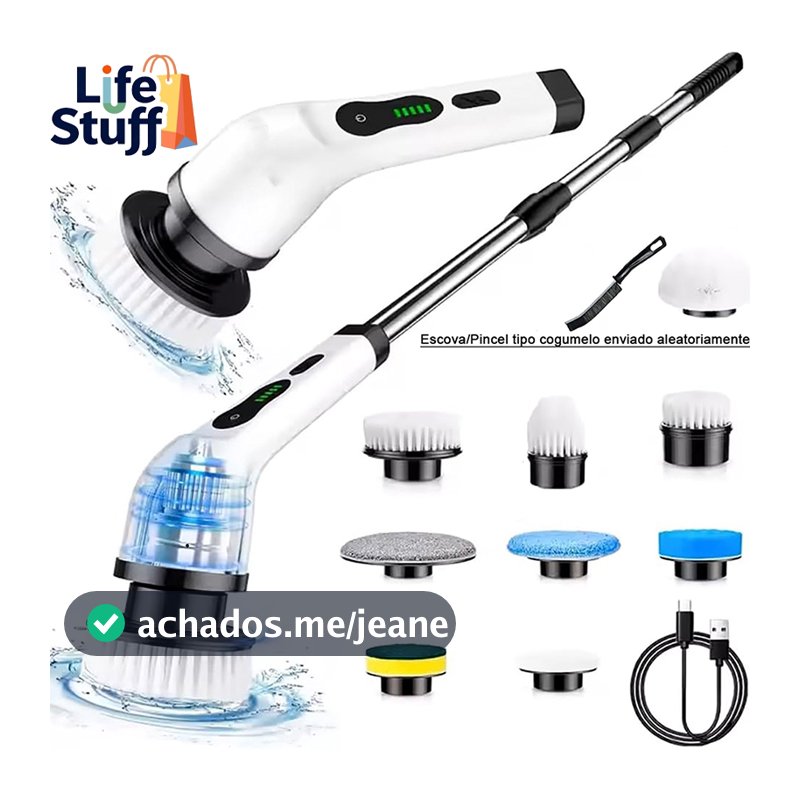 Esfregão Elétrico 5 Em 1/9 em 1 ou 12 em 1 Sem fio Escova De Limpeza Multiuso Recarregável Giratória