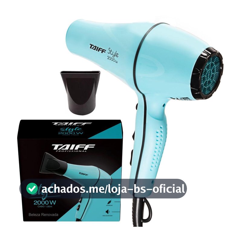 Secador De Cabelo Taiff Style Azul Tifanny Original 2000 W