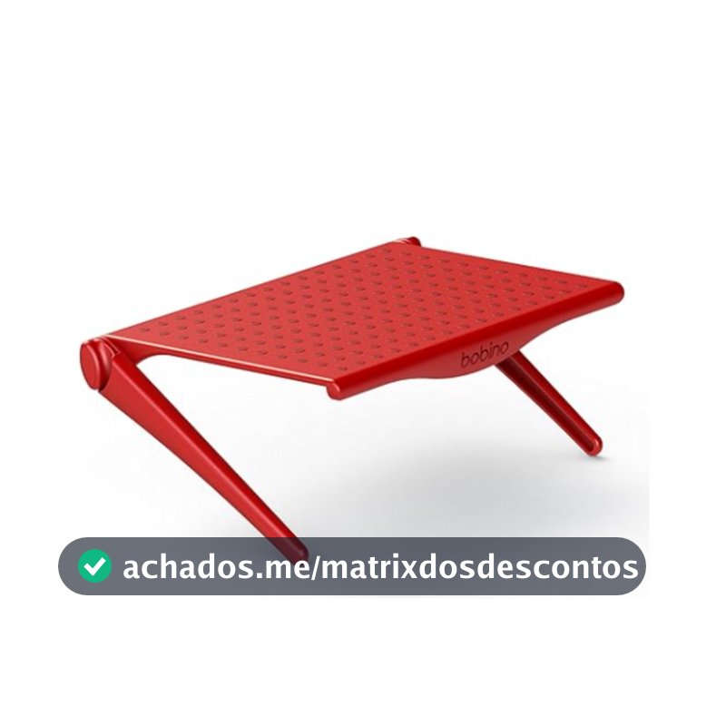Prateleira Bobino Screen Shelf Vermelha para Monitor TV Suporte Organizador Ajustável Smart TV