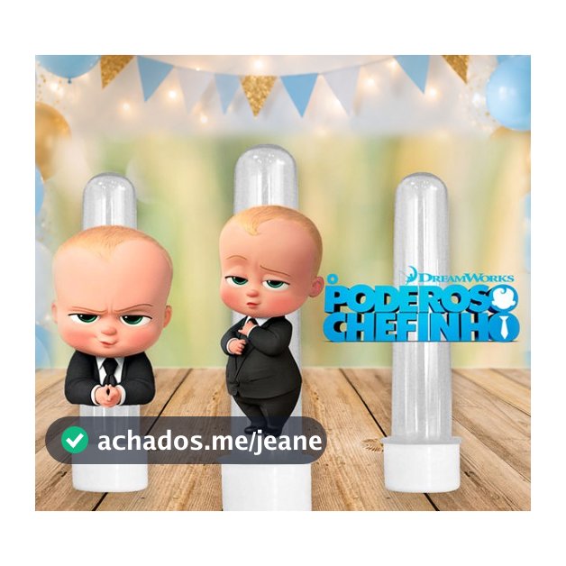 Apliques para Tubete Doces Bolo - PODEROSO CHEFINHO -  Lembrancinhas Divertidas para Sua Festas