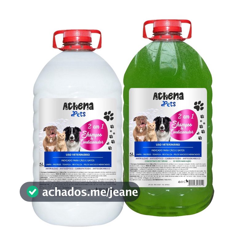 Shampoo  Condicionador Para Pet Cachorros Gatos 5Lt 2 Em1 7 Ervas 1UNIDADE Profissional Banho e Tosa/Petshop