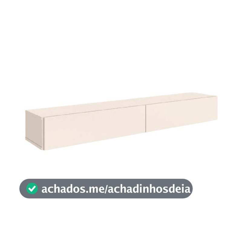 Rack Suspenso para Painel ou TV até 55 Polegadas 2 Portas 1,10m Off White EDN