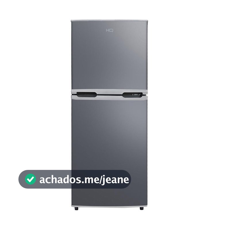 Geladeira Refrigerador Compacto HQ 140L Duplex Defrost, Baixo Consumo A+++ Cinza HQ-140RDF-CZ 127V