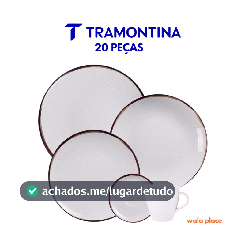 Jogo de Jantar Canyon Porcelana Decorada 20 Peças Tramontina