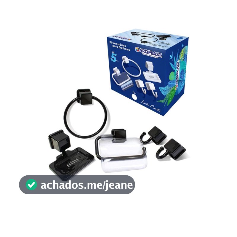 KIT PARA BANHEIRO COM 5 PEÇAS - ARQPLAST