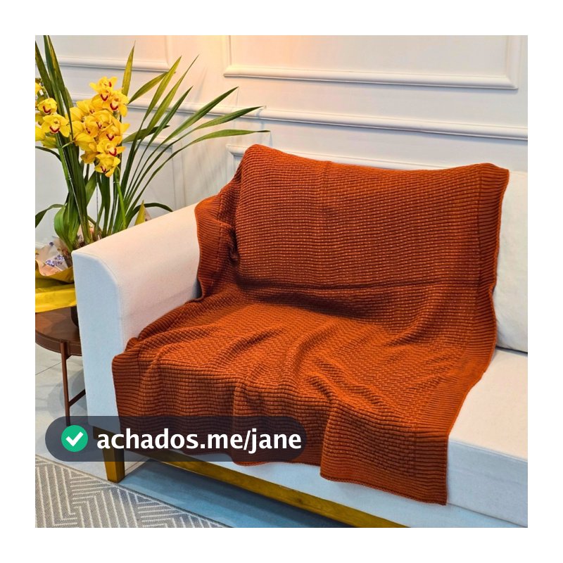 Manta de Tricot Sofá Poltrona 150x100cm Siena Decorativa Sala
