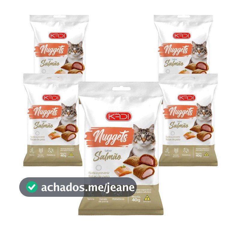 Kit de Petiscos/Recompensa Kadi Nuggets Salmão para Gatos 20g