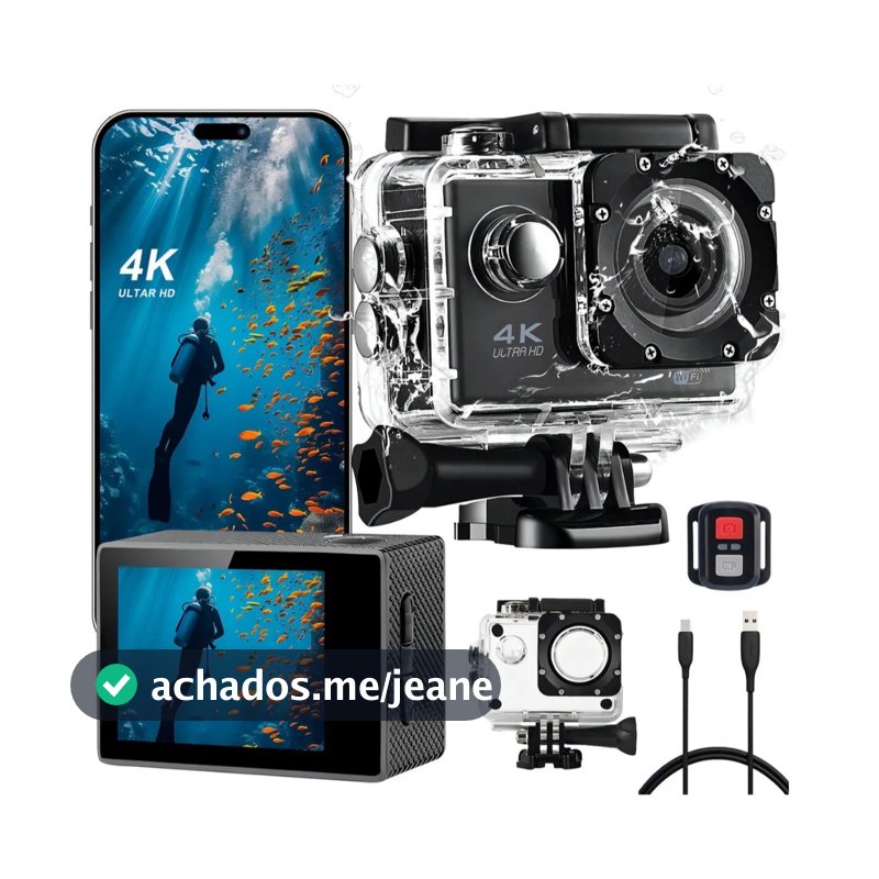 Câmera Esportiva Minimen D800yk 4k Wi-fi Prova D'água Controle Remoto