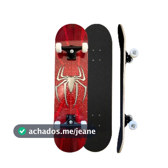 Skate Iniciante Completo Esqueite Desenho Skat Spider Aranha