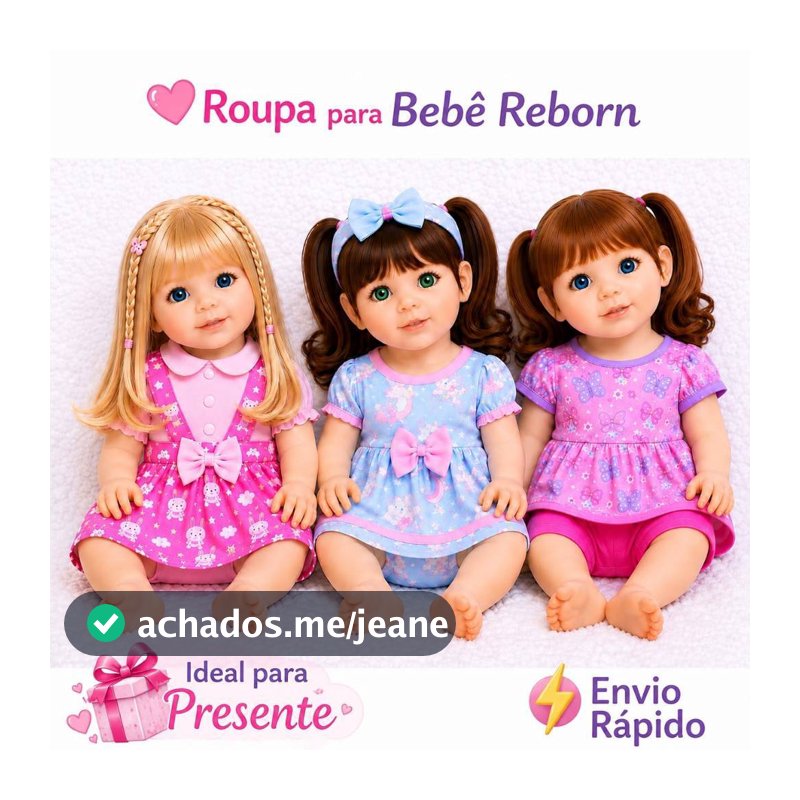 Kit Roupa Bebê Reborn Kit 10 Peças Itens Menina Bebe Realista