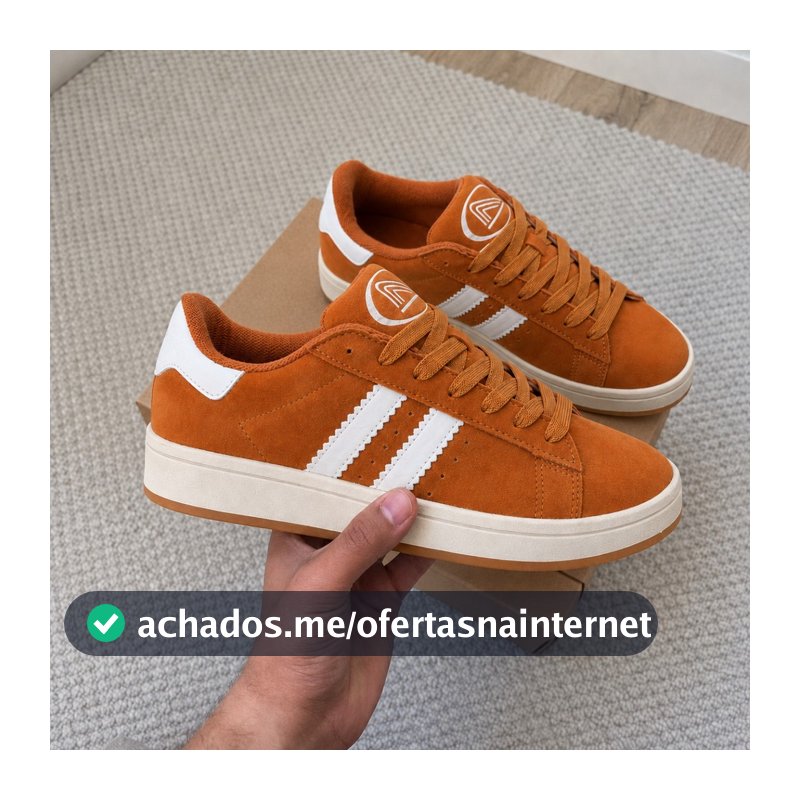 Tênis Feminino Skatista Original Camurça Sola Caramelo Confortável Macio Oferta Relâmpago Top 34/39
