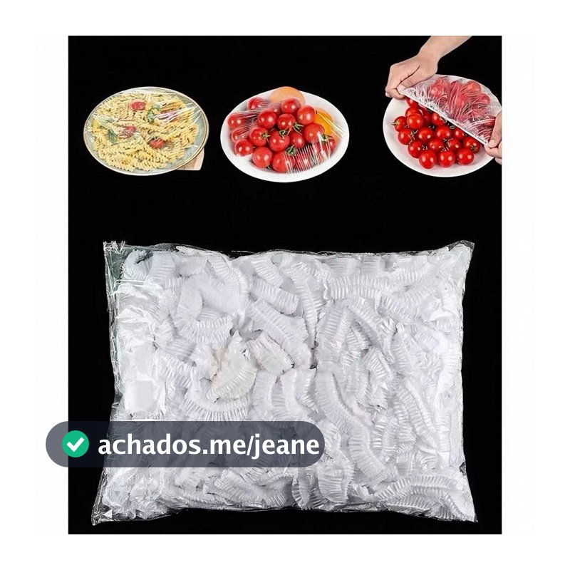 Novo Kit Com 100 Até 300 Capas Elásticas Descartáveis Para Alimentos Vedação Frescor Cozinha Multiuso